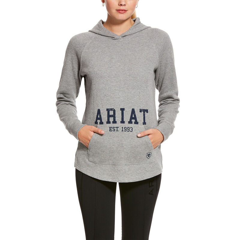 Ariat English: Logo Sudaderas Mujer - Gris (PNSAX2049)